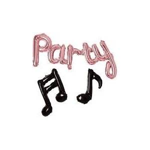 HootyBalloo Фолиеви Балони "Party" и Музикални Ноти (HBLD100)
