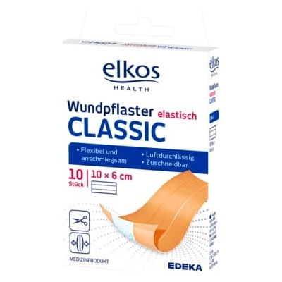 Elkos univerzální elastická náplast 10 cm x 6 cm 10 ks