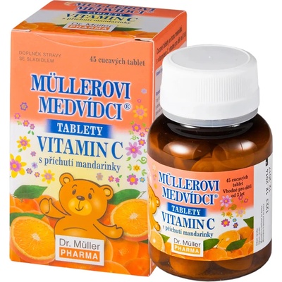 Müllerovi medvídci s vitaminem C s příchutí mandarinky 45 tablet