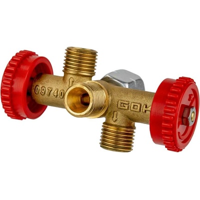 GOK Trojcestný ventil 3x G1/4 LH rozbočovač 09 740 00