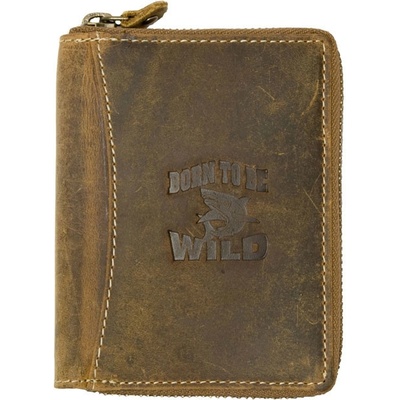 Wild peněženka se žralokem celozipová hnědá – Zbozi.Blesk.cz