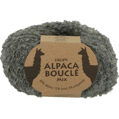 Drops Alpaca Bouclé MIX 0517 šedá