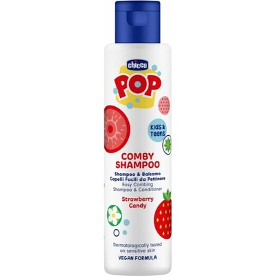 Chicco Pop Comby Shampoo & Conditioner šampon a kondicionér Strawberry 250 ml