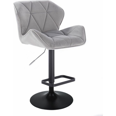 LuxuryForm Design Milano Velur na čiernom tanieri svetlo šedá
