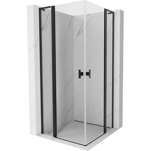 Mexen Mist L Duo овална душ кабина 120 x 120 см, прозрачна, черна - 8A4L-120-120-70-00 (8A4L-120-120-70-00)