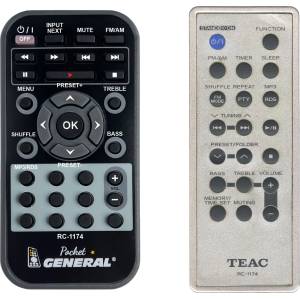 GENERAL Teac rc-1174 - дистанционно управление дубликат (rc-1174) Дистанционно