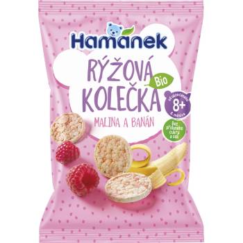 Hamánek Bio Rýžová kolečka malina a banán 35 g