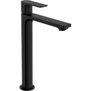 Hansgrohe Rebris E 240 висок смесител за умивалник, матово черен, с изскачащ вентил (72581670)