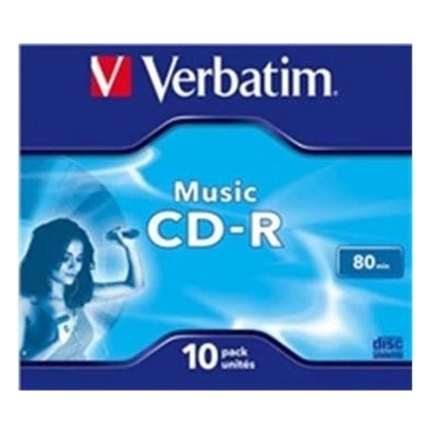 Verbatim CD-R 700MB 16x, AZO, Audio, jewel, 10ks (43365)