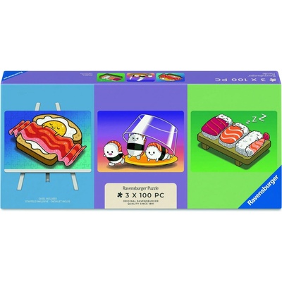 Ravensburger se stojánkem Denní menu 3 × 100 dílků