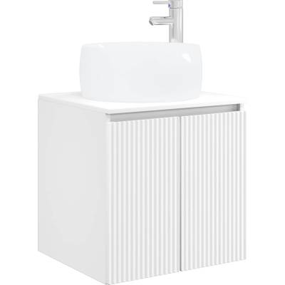 vidaXL Монтирана на стена мивка и тоалетка Бяло 49, 5 x 44, 5 x 66 см (890452)