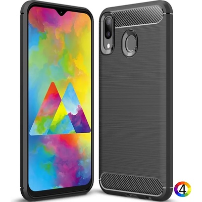 Samsung Galaxy M20 Удароустойчив Carbon Fiber Калъф и Протектор