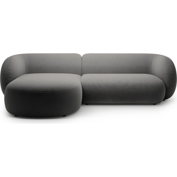 Micadoni Тъмносив кадифен ъглов диван (ляв ъгъл) Kate - Micadoni (MIC_LC_44_F1_KATE7)