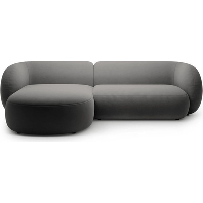 Micadoni Тъмносив кадифен ъглов диван (ляв ъгъл) Kate - Micadoni (MIC_LC_44_F1_KATE7)