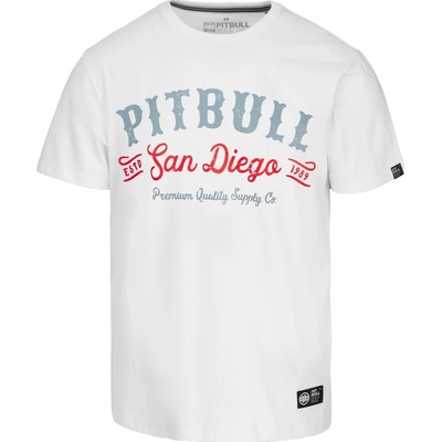 PitBull West Coast pánske tričko Strenght Respect white