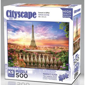 KS Games - Puzzle Sunset In Eiffel - 500 piese