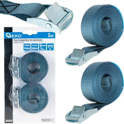 Upínací pás Geko 25 mm x 3 m, 250 kg, 2 kusy