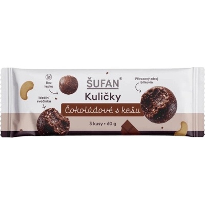Šufan Kuličky čokoládové s kešu 60 g