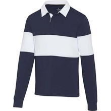 Clyde unisex ragbyová polo mikina Námořnická modř / Bílá