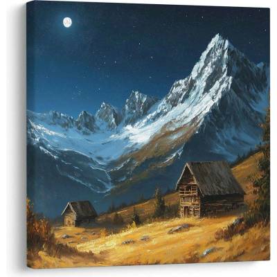 Obraz sváteční noc v horách - 40x40