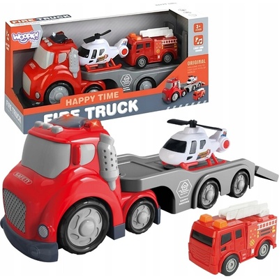 Woopie Červená Odťahovka Hasičského zboru City Truck Zvukové a svetelné efekty