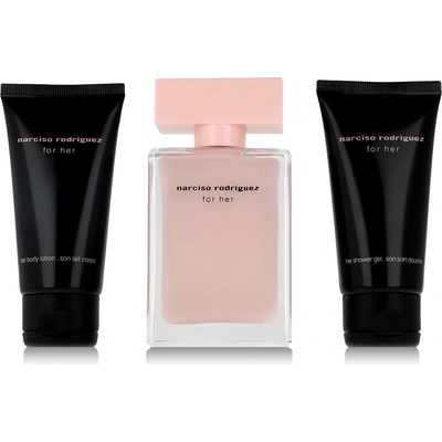 Narciso Rodriguez For Her EDP 50 ml + sprchový gel 50 ml + tělové mléko 50 ml dárková sada