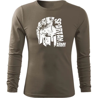 DRAGOWA FIT-T Тениска с дълъг ръкав Leon, маслиненозелена, 160 г/м2 (8392)