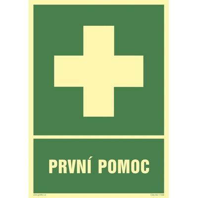 Grafiko | První pomoc - fotoluminiscenční - Materiál Plast, Rozměr 297x210mm