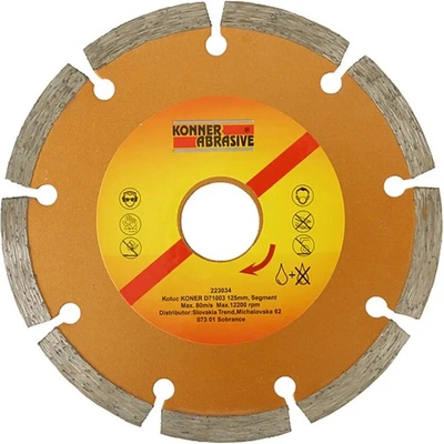 Kotúč KONNER D71003 125 mm, diamantový, segment