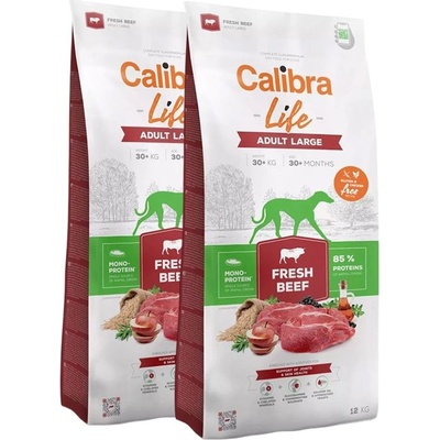Calibra Dog Life Възрастен Голям Прясно Говеждо 2 x 12 кг