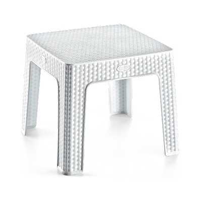 Horecano ИП-Маса за шезлонг РАТАН 41x44xh44cm БЯЛА (HS-700) (0131519)