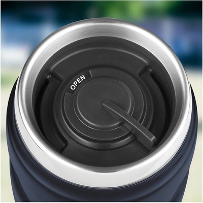 Thermos Vodotěsný termohrnek s držadlem metalická šedá 470 ml