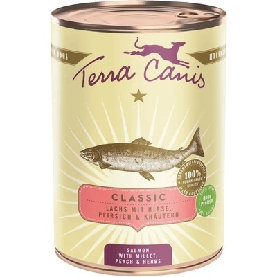 Terra Canis сьомга с просо, праскова и билки 400 г