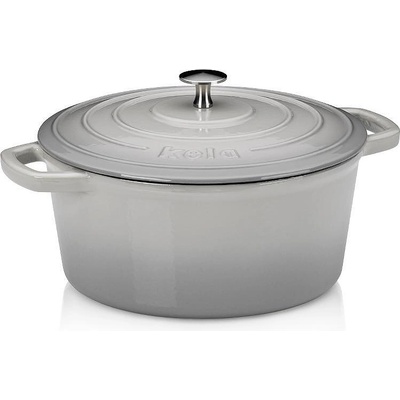 Kela Чугунена тенджера kela calido с капак - Ø26 см (4.6 л) - цвят светлосив (kela 12607)