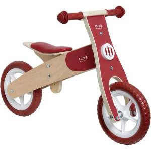 Classic World Детско дървено баланс колело Classic World в бордо, 2+ години