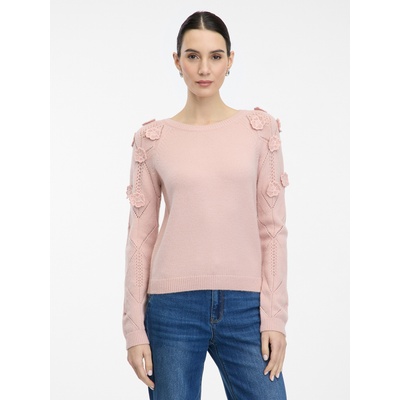 orsay Светлорозов дамски пуловер апликация с цветя ORSAY Orsay | Rozov | ЖЕНИ | M