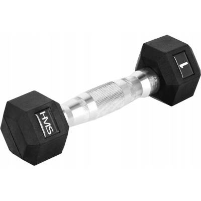 HMS Pevné jednoručné činky potiahnuté/pogumované 1 x 1 kg