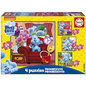 Educa Пъзел 4 in 1 Educa, Blue? s Clues, 12/16/20/25 части