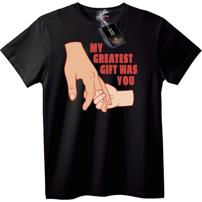 NOONEBRAND Тениска Моят най-голям подарък беше ти - 6XL, Black