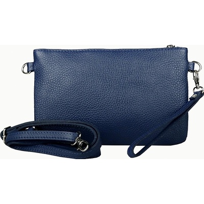 Borse in Pelle Malá kožená crossbody kabelka či psaníčko no. 73 modrá