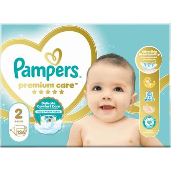 Procter and Gamble Pampers Premium Mega Box S2 (136 бр. /кутия)