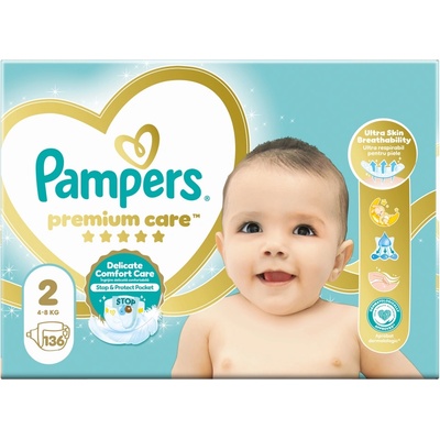 Procter and Gamble Pampers Premium Mega Box S2 (136 бр. /кутия)
