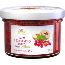 Grešík Valdemar Džem z Červeného rybízu BIO ovocná složka 55% 220 g