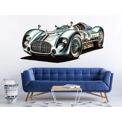 Nalepte.cz Auto veterán sporťák textilní přelepitelná samolepka na zeď arch 130 x 64 cm