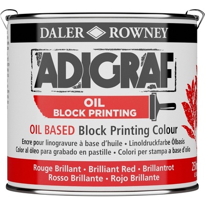 Daler Rowney Adigraf Block Printing Oil Боя за линогравюра Brilliant Red 250 ml (186252547)