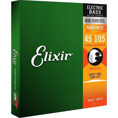 Elixir 14077 Bass Nanoweb Струни за бас китара