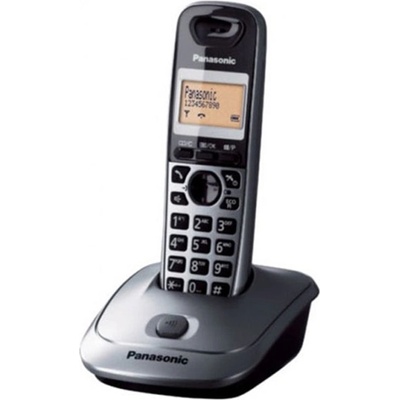 Panasonic Безжичен DECT телефон Panasonic KX-TG2511FXT, LCD дисплей, 1 линия, еко функция, адресна памет за 50 номера, черен (KX-TG2511FXM)