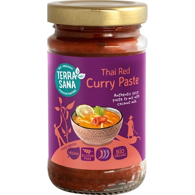 TerraSana Thajská červená kari pasta, bezlepková BIO, 120 g