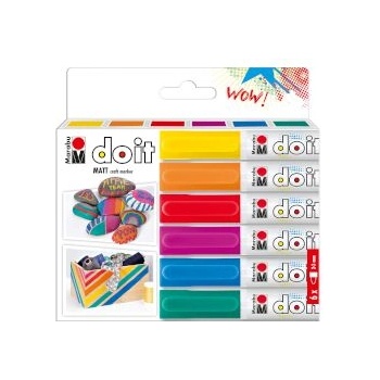 Marabu Акрилен маркер Do It 2-3мм 6 цвята