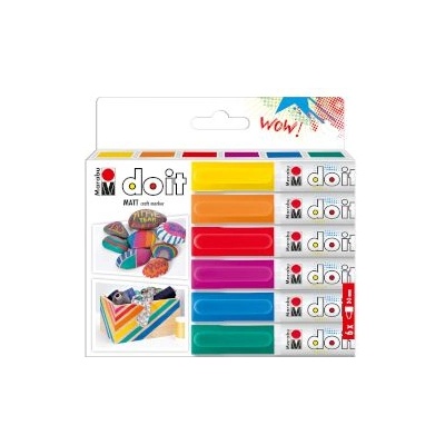 Marabu Акрилен маркер Do It 2-3мм 6 цвята